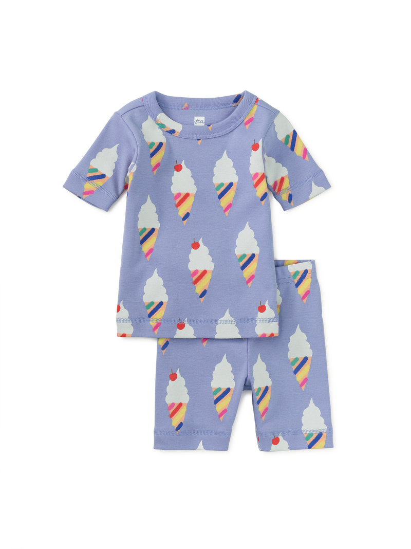 In Your Dreams Pajama Set in Rainbow Ice Cream - View 2