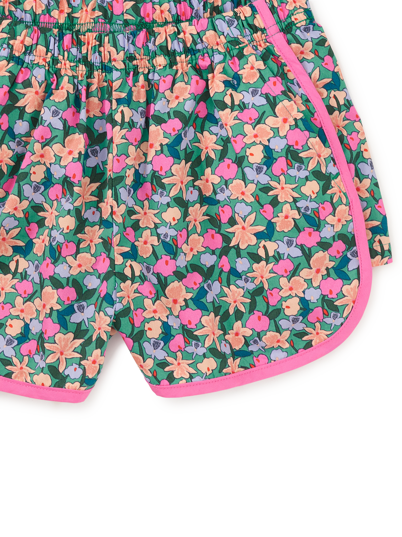 Woven Dolphin Shorts in Orchid Ditsy - View 2