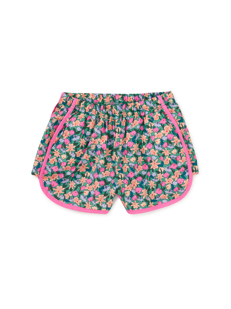 Woven Dolphin Shorts in Orchid Ditsy - View 1