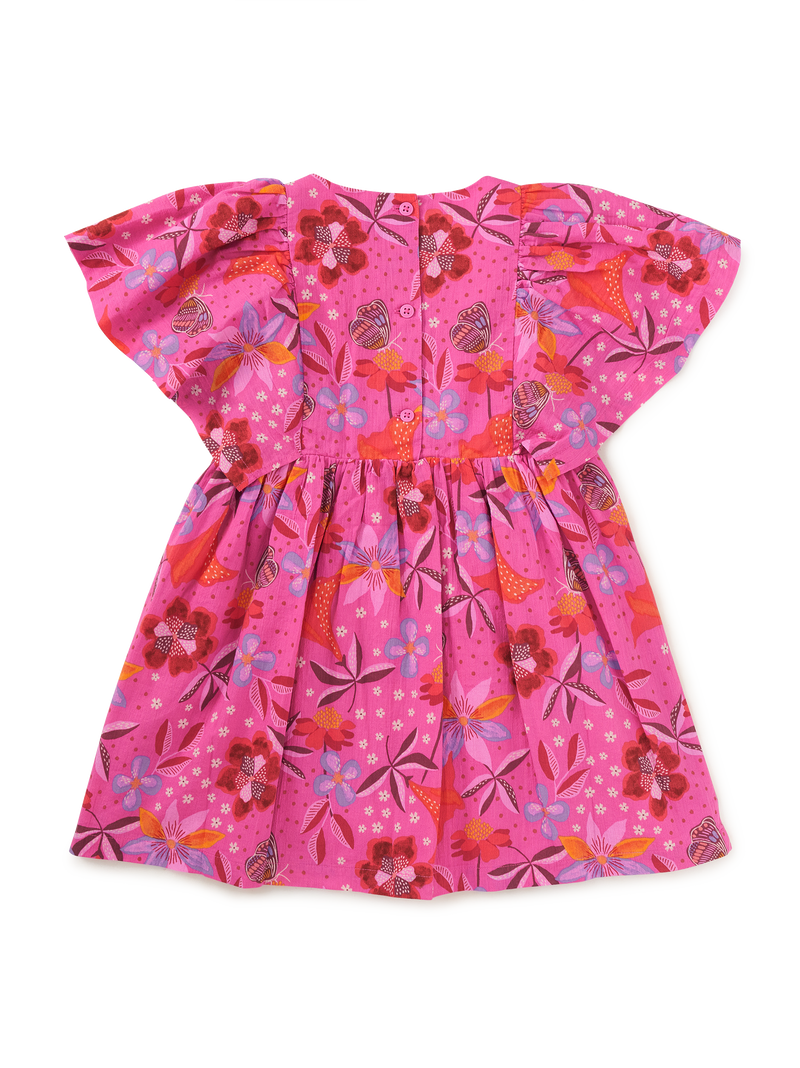 Butterfly Sleeve Twirl Dress in Brazilian Painted Floral - View 2