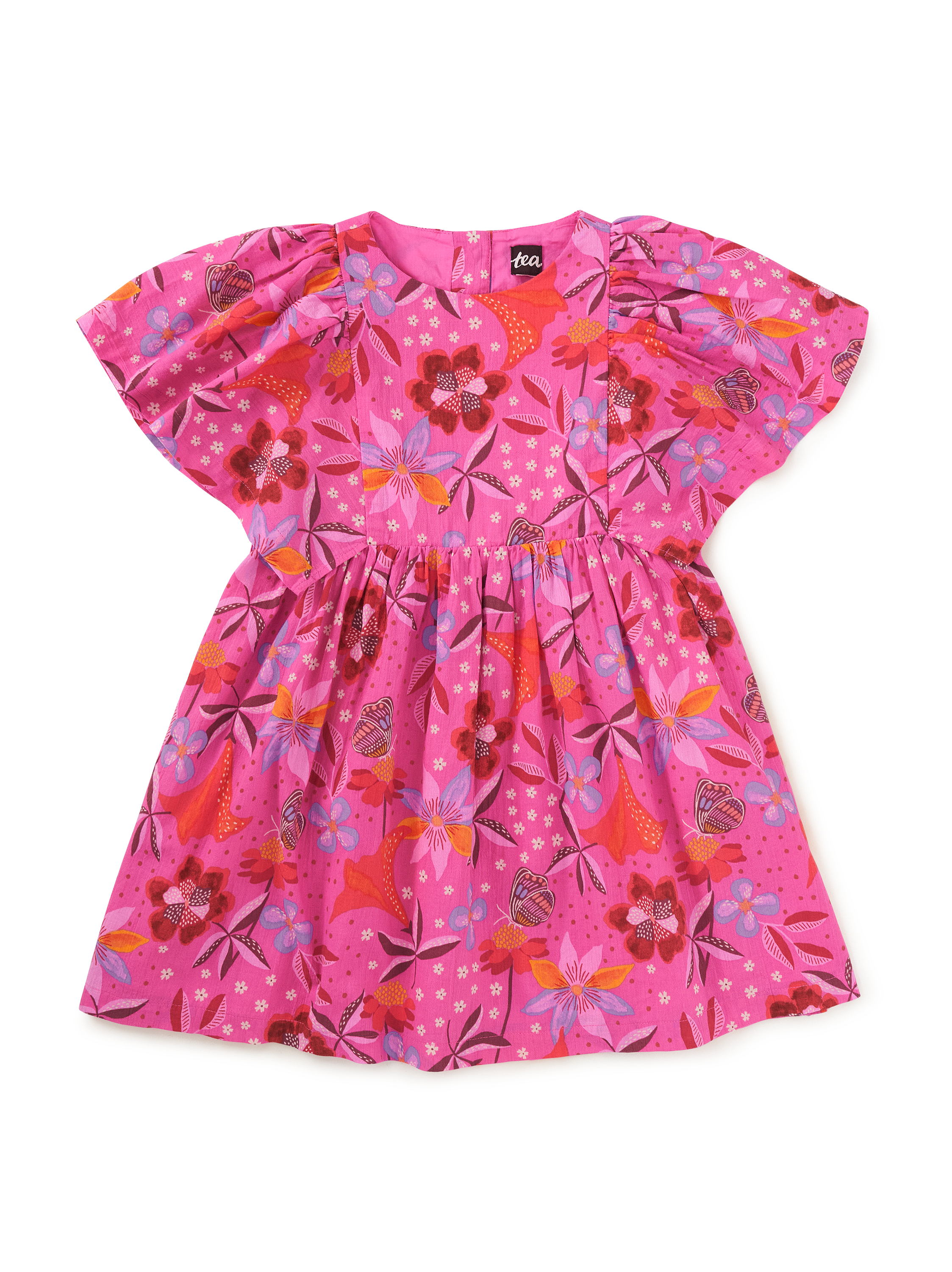 Butterfly Sleeve Twirl Dress