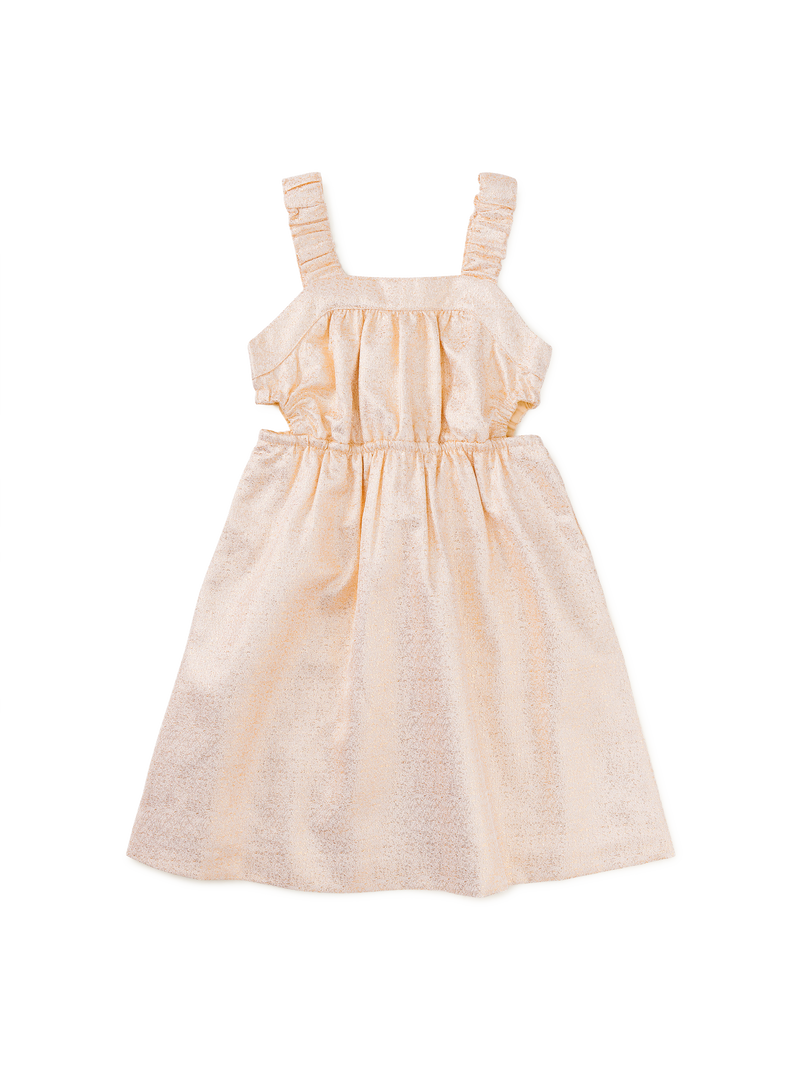 Sparkle Cut-Out Dress in Metallic Gold - View 1