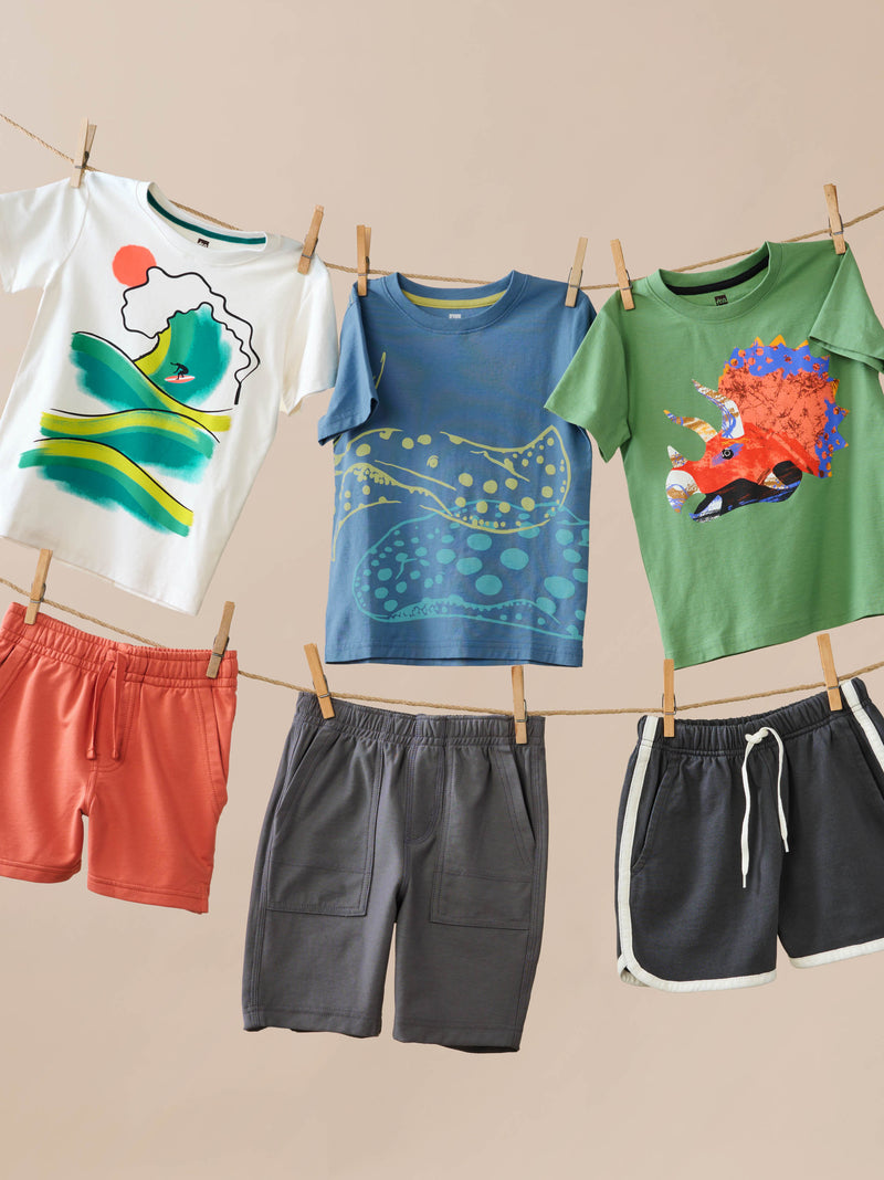 Triceratops Graphic Tee in Thyme - View 2
