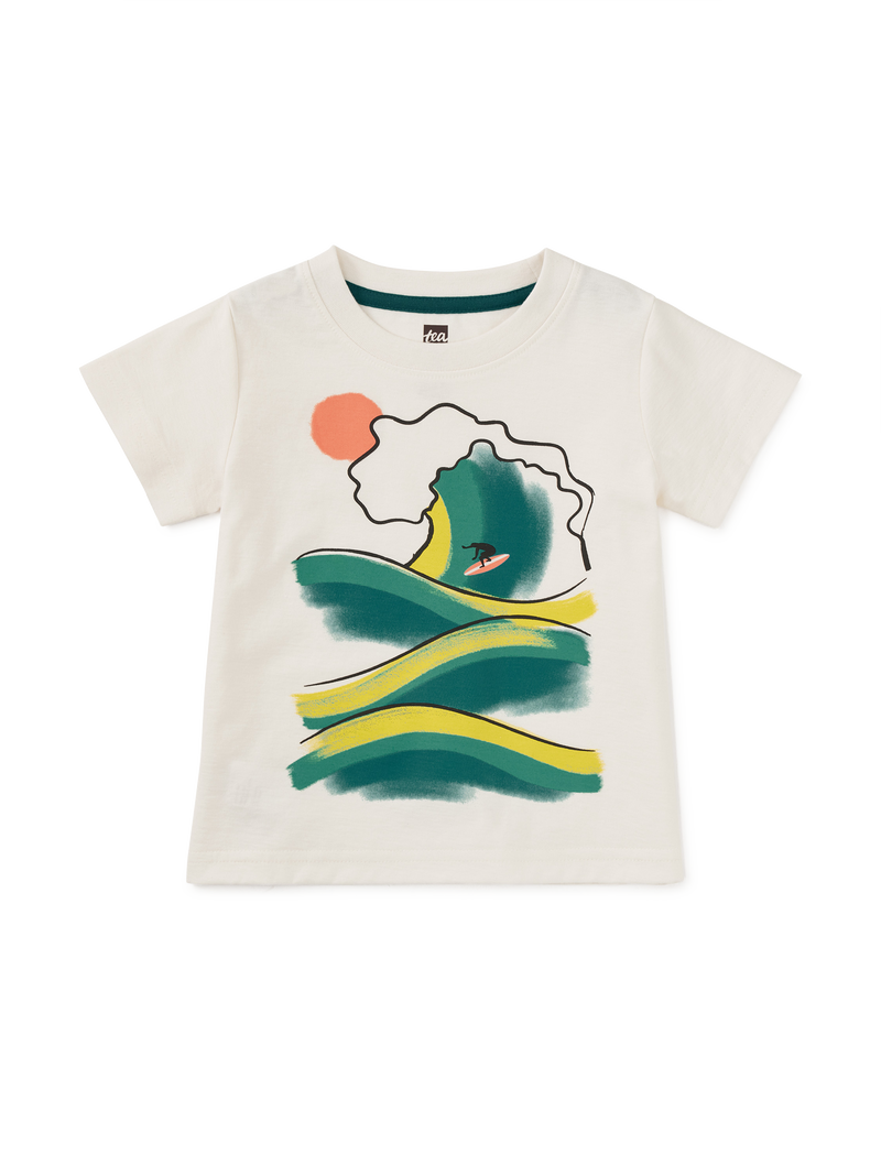 Big Wave Graphic Tee in Chalk - View 2