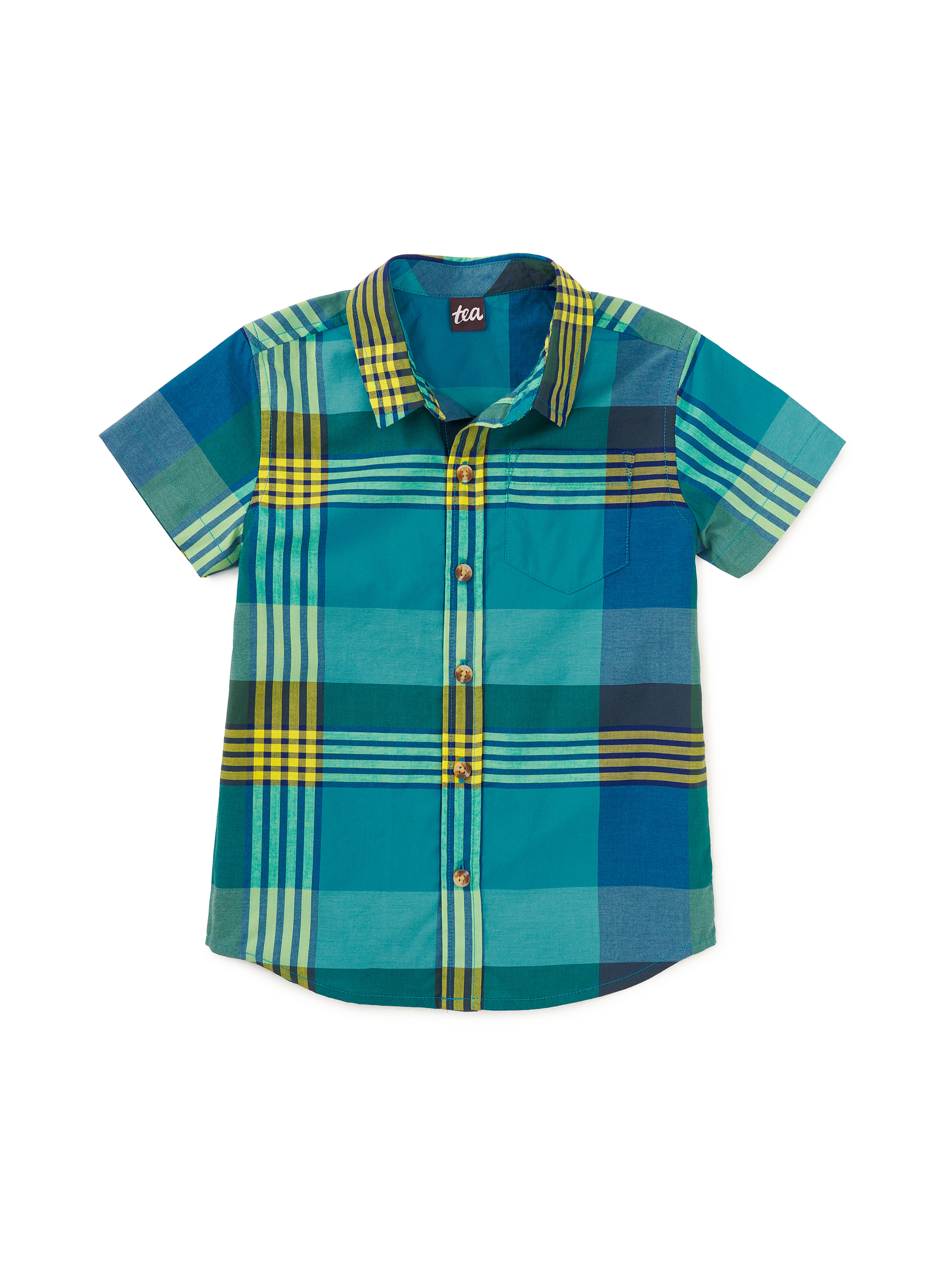 Plaid Button Up Woven Shirt