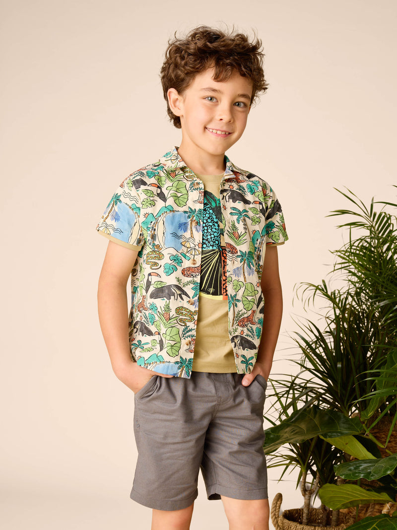 Make Tracks Shorts in Thunder - View 2