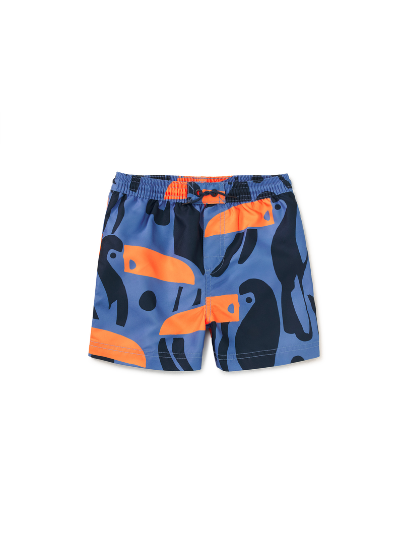 Shortie Swim Trunks in Toucan Cut Out - View 1