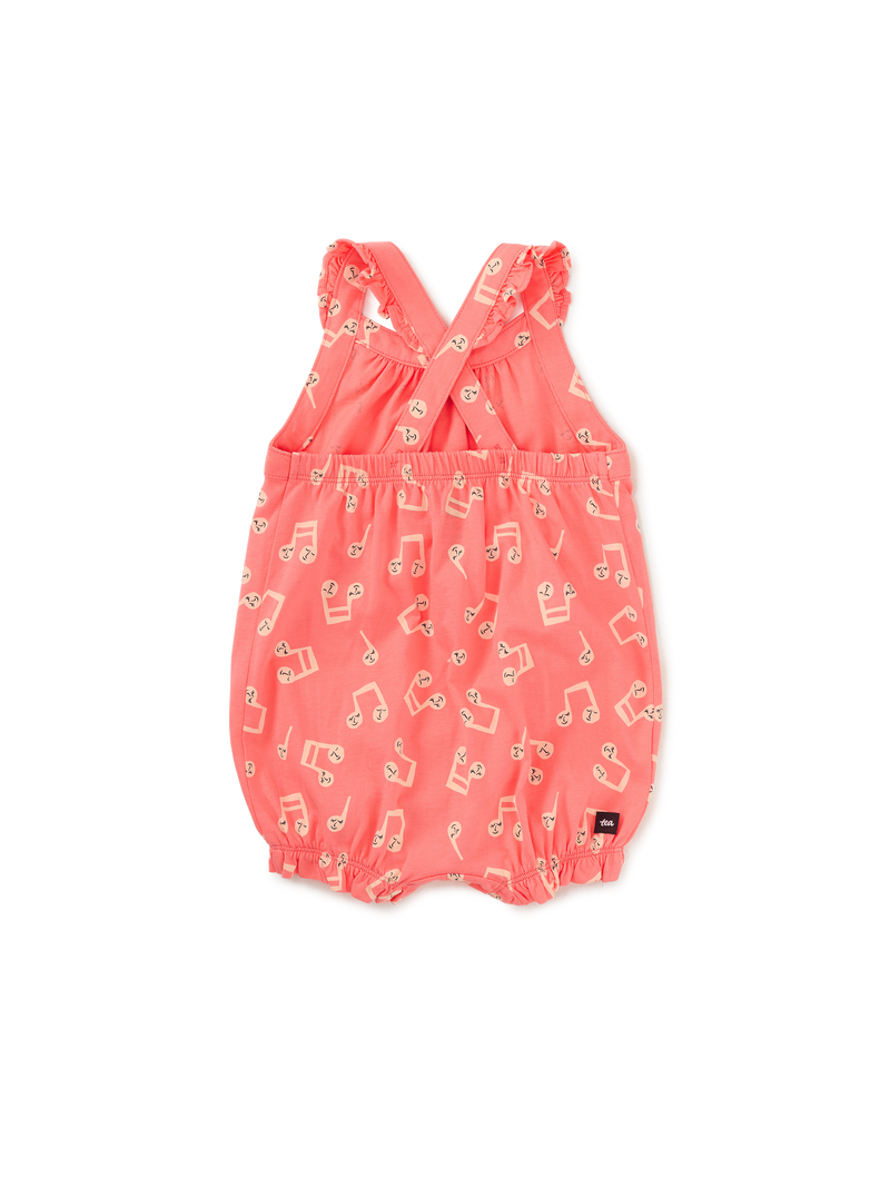 Cross-Back Baby Romper in Musicalia - View 2