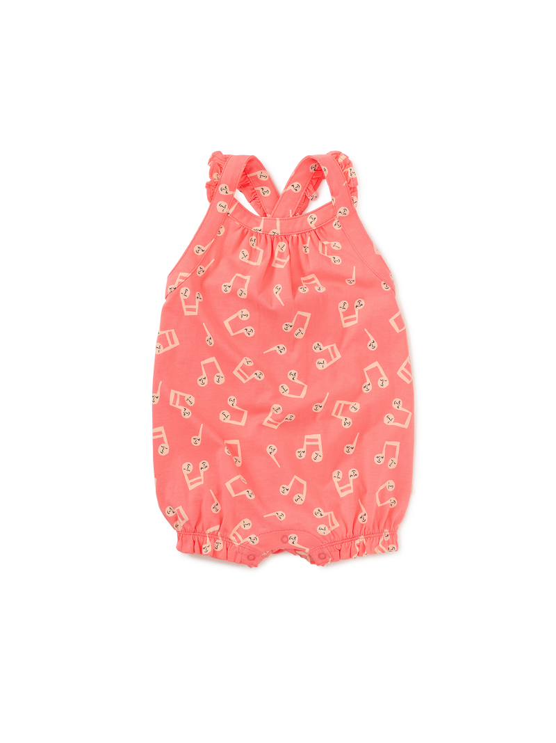 Cross-Back Baby Romper in Musicalia - View 1