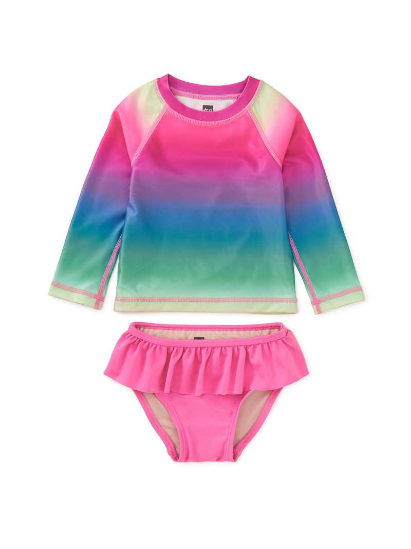 Rash Guard Baby Swim Set in Rio De Janeiro Rainbow - View 1