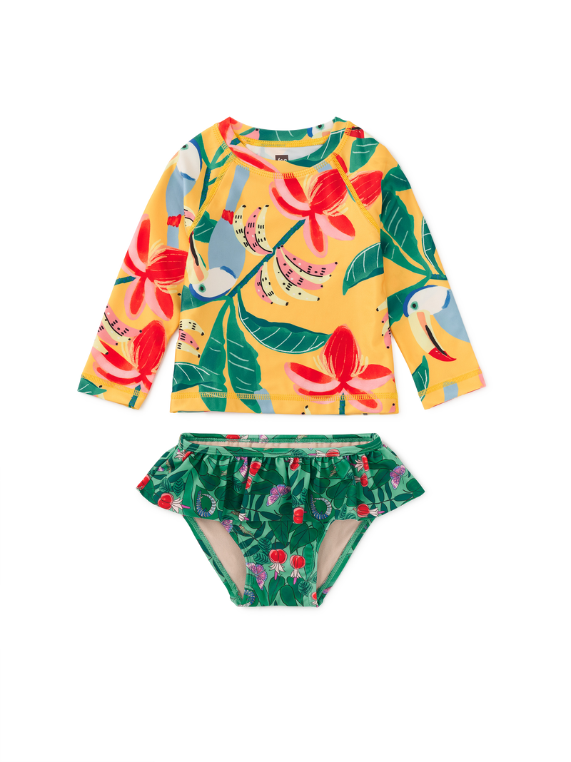 Rash Guard Baby Swim Set in Toucan Banana Tree - View 1
