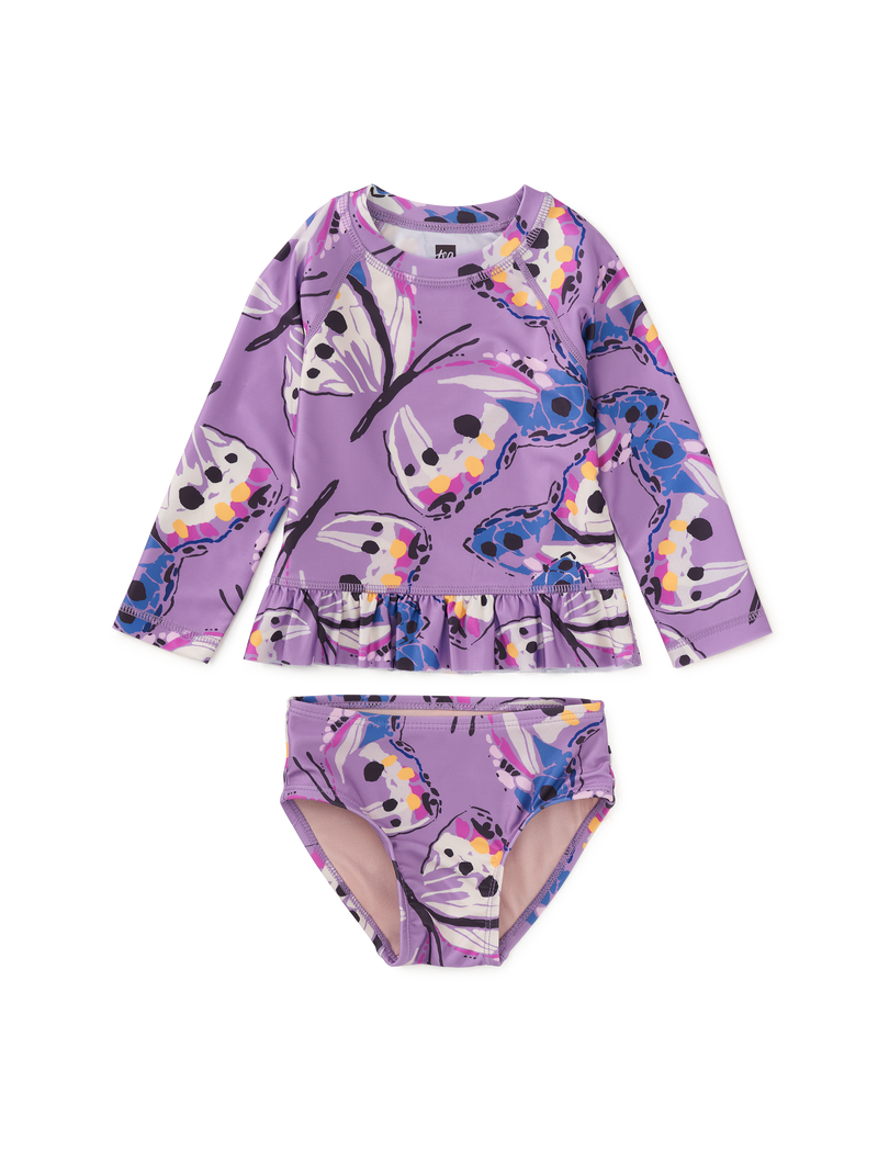 Rash Guard Baby Swim Set in Carnival Butterfly - View 1