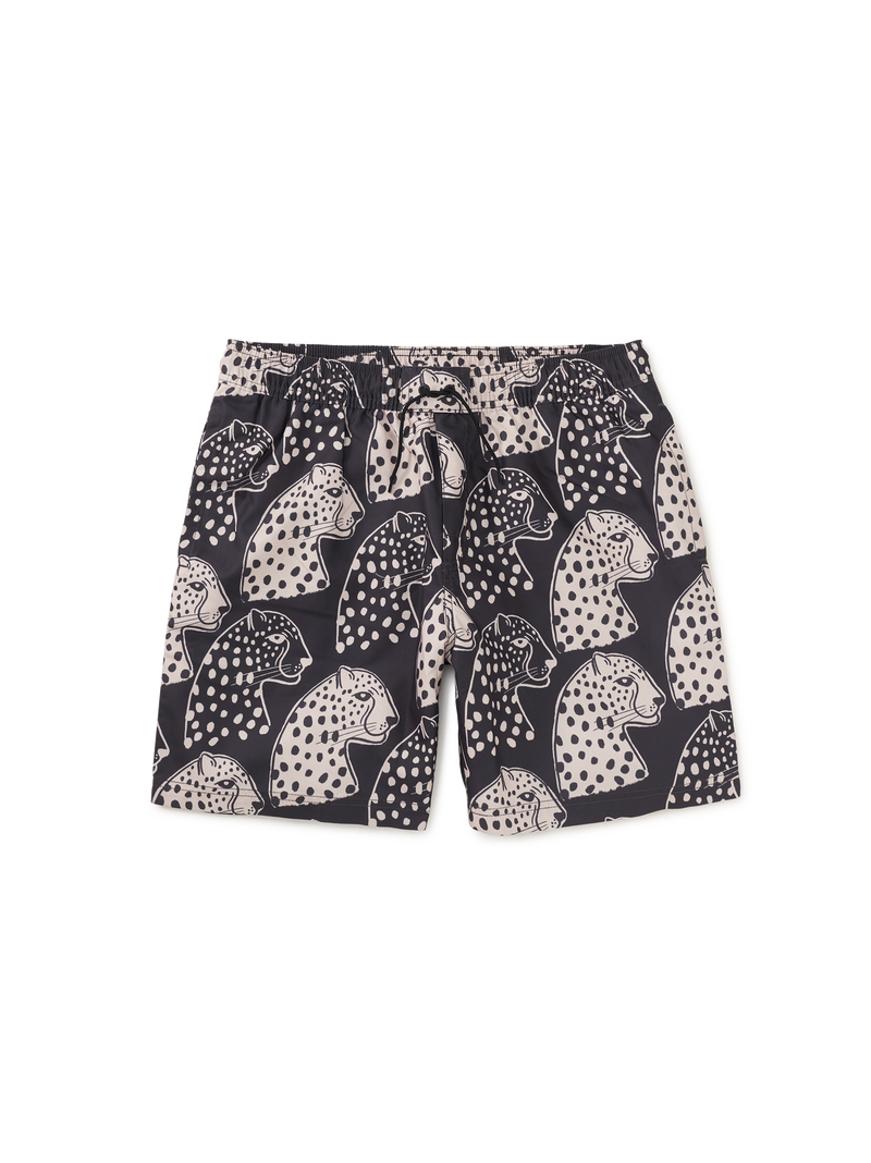 Adult Swim Trunks in Block Print Jaguar - View 1
