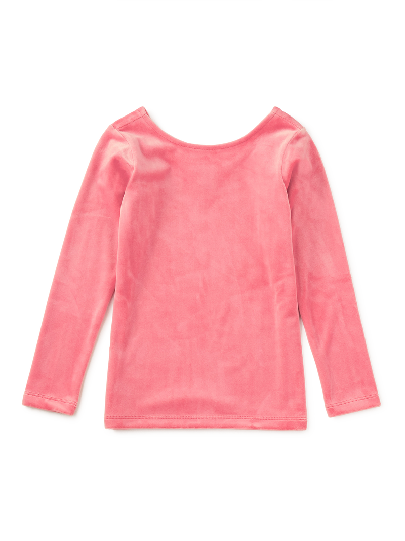 Velour Long Sleeve Slim Fit To in Mauveglow - View 1