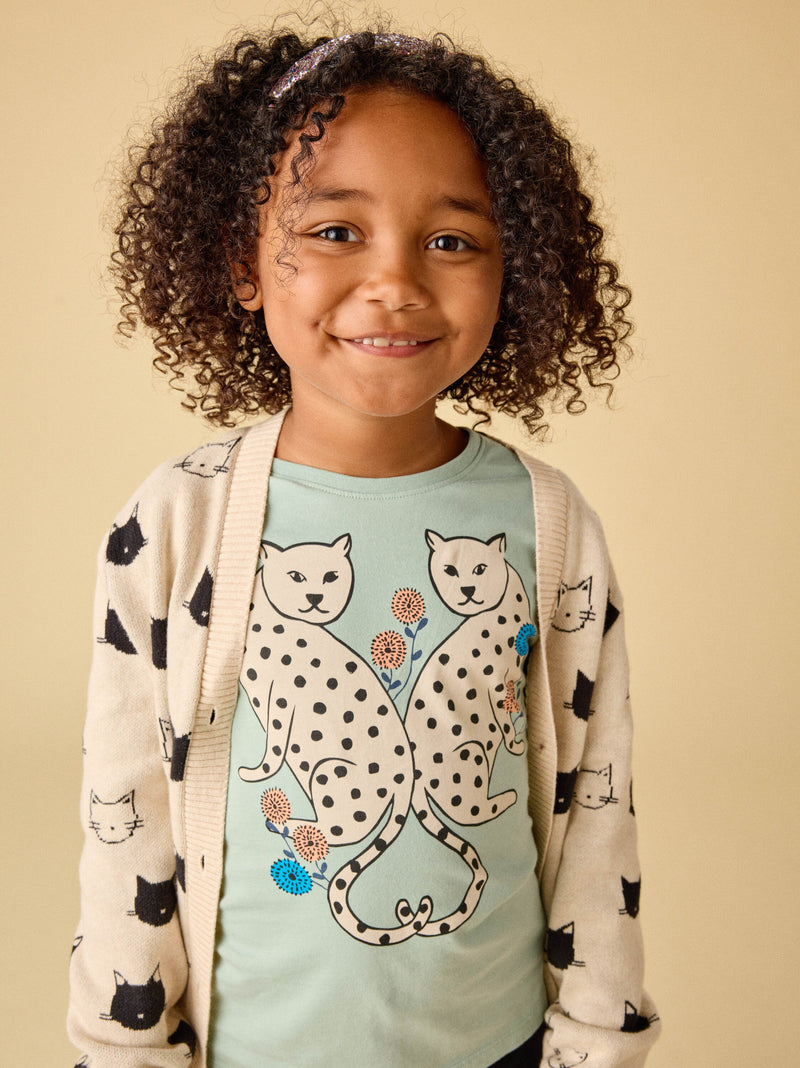 Leopard Duo Graphic Tee in Mineral - View 2