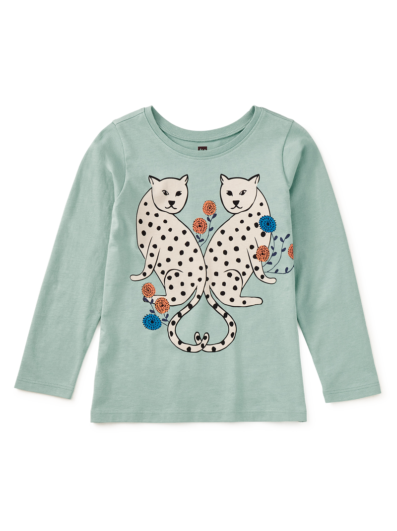 Leopard Duo Graphic Tee in Mineral - View 1