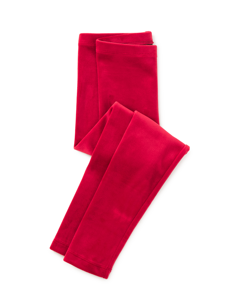 Velour Leggings in Red Wagon - View 1