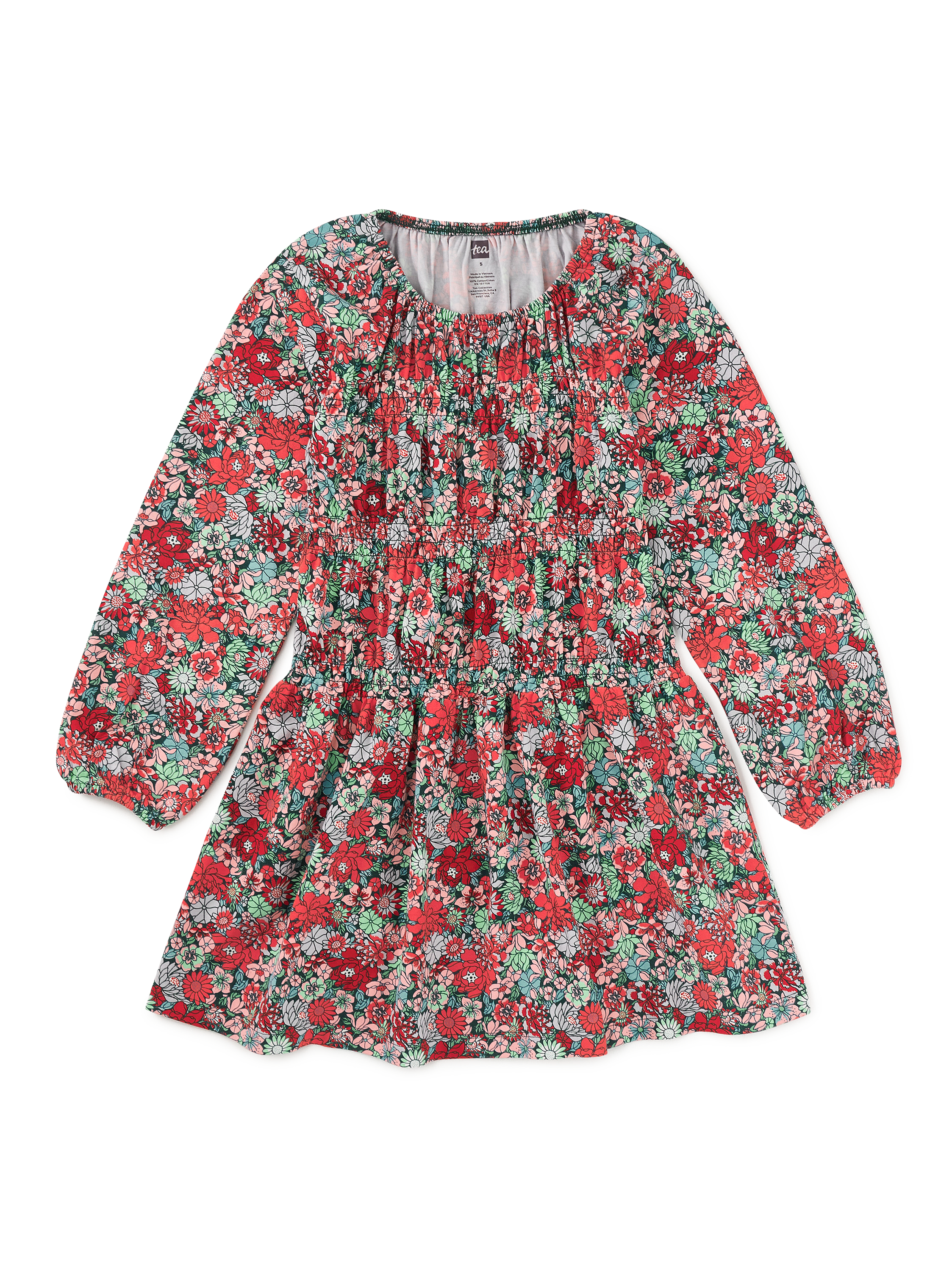 Smocked Blouson Dress