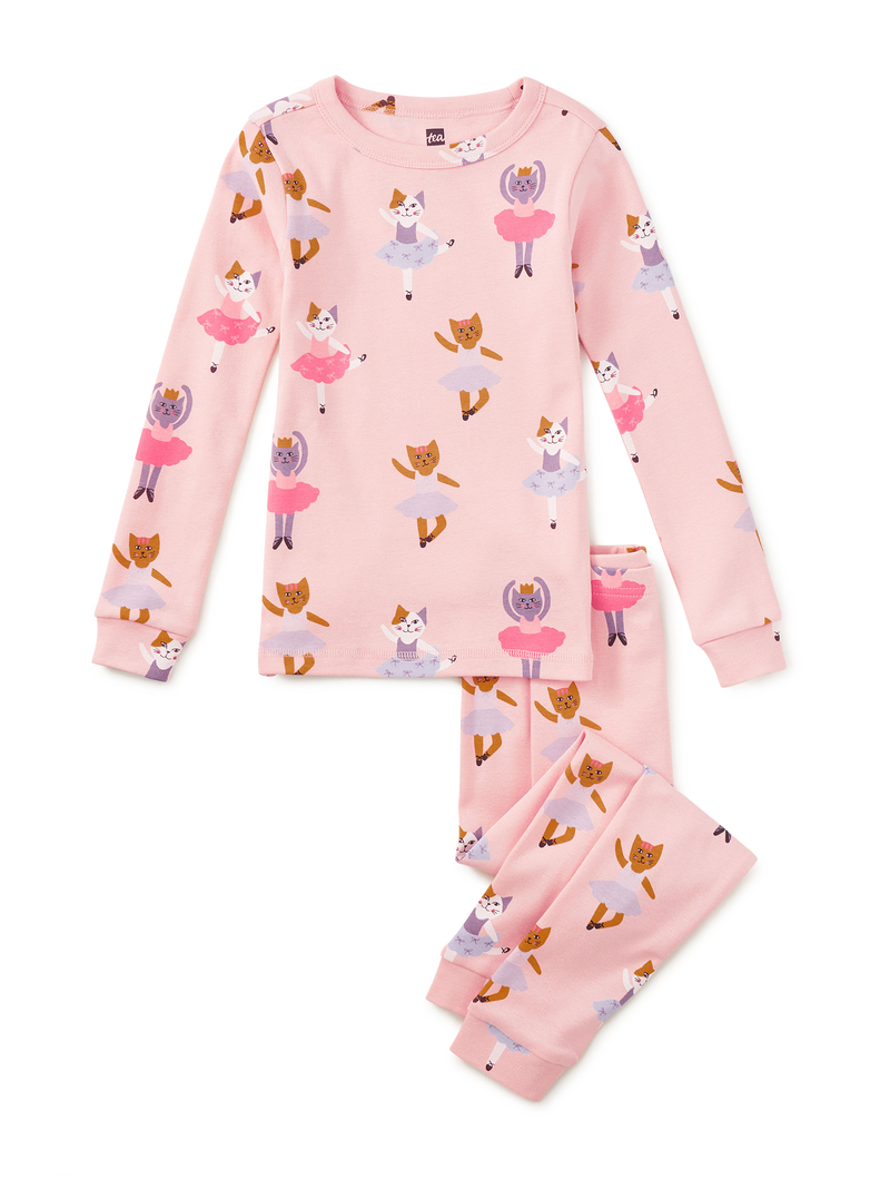 Goodnight Pajama Set in Ballet Kitty - View 1