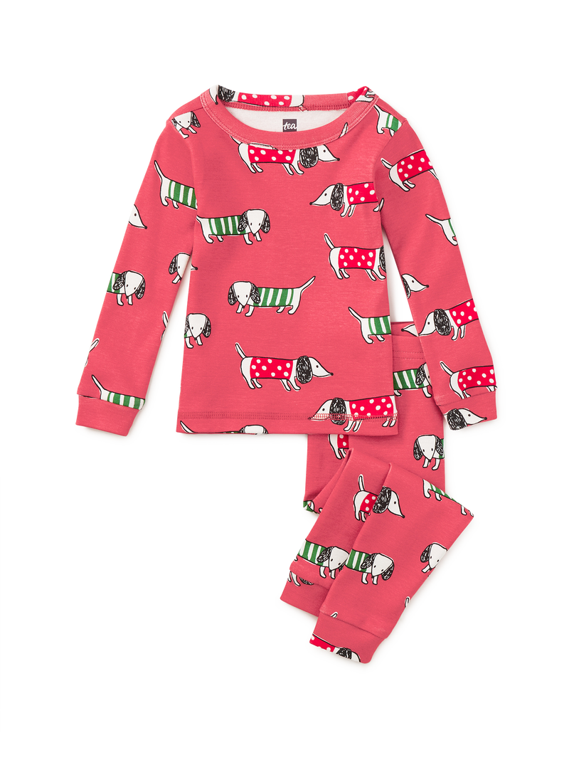 Goodnight Pajama Set in Holiday Dogs - View 2