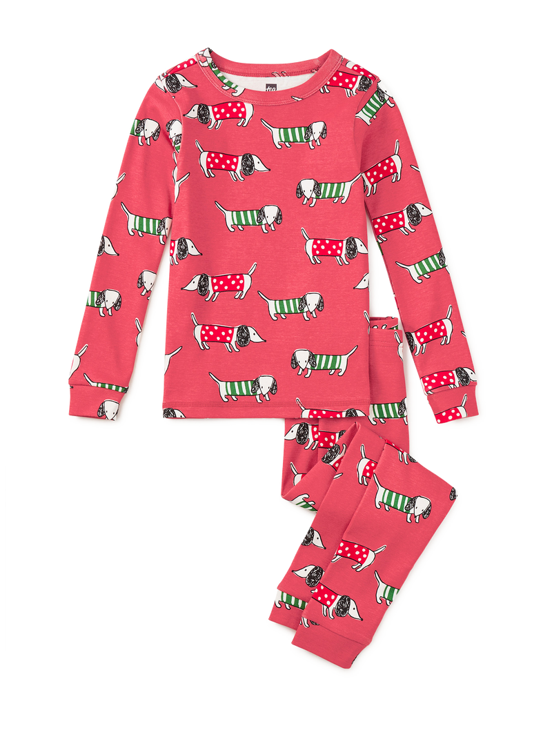 Goodnight Pajama Set in Holiday Dogs - View 1