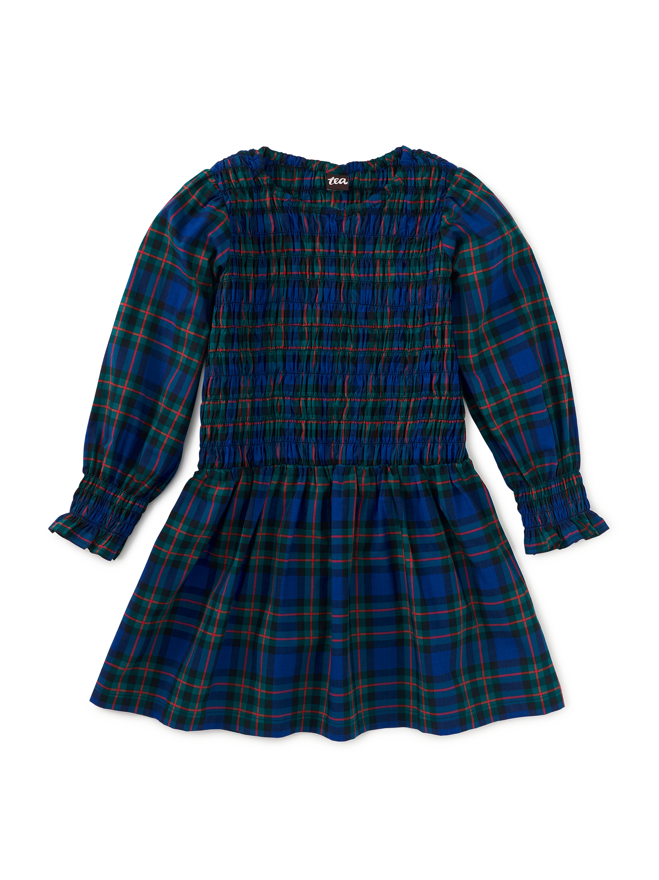 Smocked Woven Blouson Sleeve