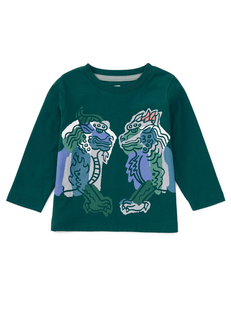 Mythical Xiezhi Graphic Tee in Jade - View 2
