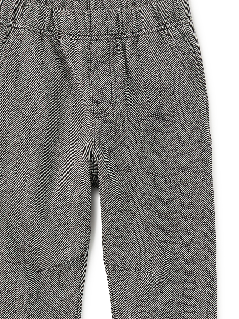 Barrel Leg Trousers in Herringbone - View 2