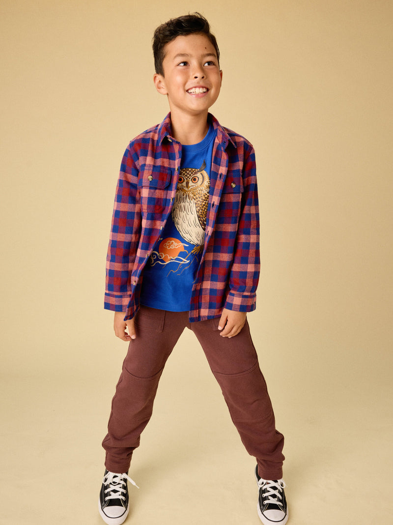 Flannel Button Up Shirt in Daegu Plaid - View 2