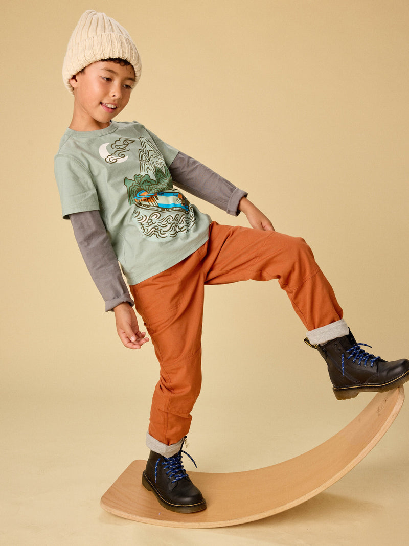 Cozy Does It Lined Pants in Ginger Bread - View 2