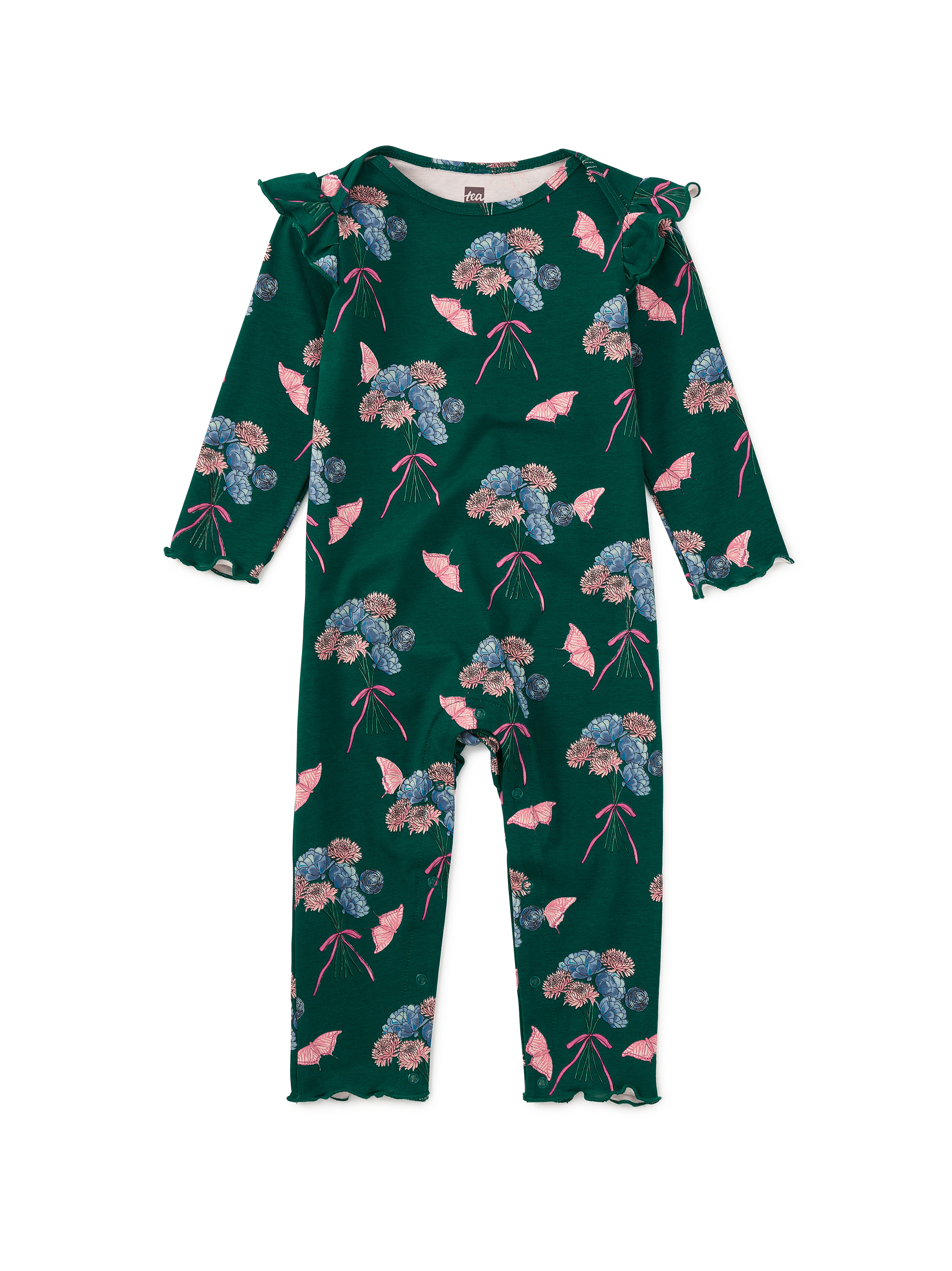 Ruffle Shoulder Baby Romper