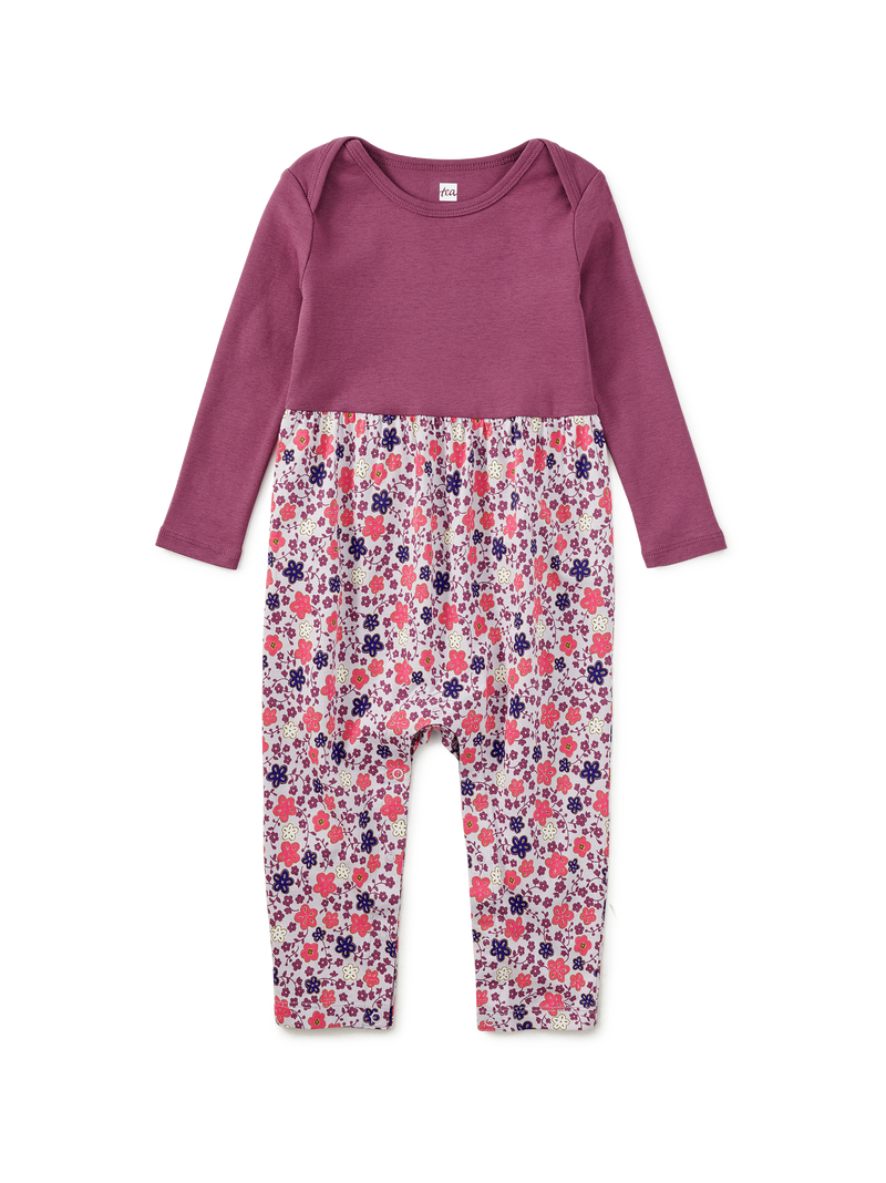 Print Mix Baby Romper in Hanji Floral - View 1