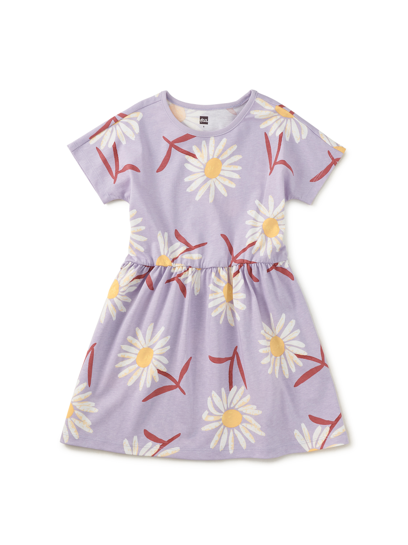 Short Sleeve Twirl Dress in Market Daisy - View 1