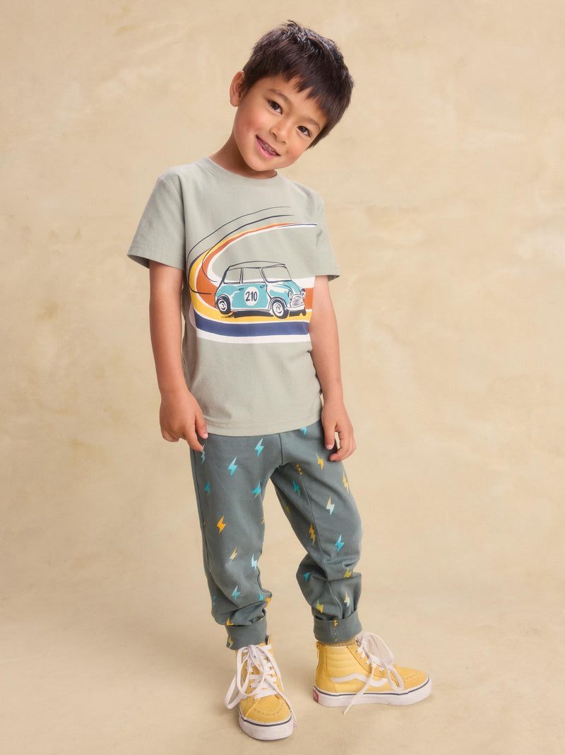 Stretchy Everyday Joggers in Lightning Bolts - View 2