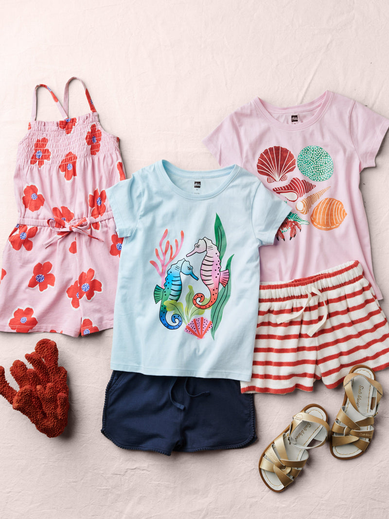 Tidepool Collection Graphic Tee in Pink Lady - View 2