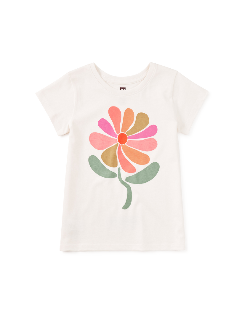 Groovy Flower Graphic Tee in Chalk - View 1
