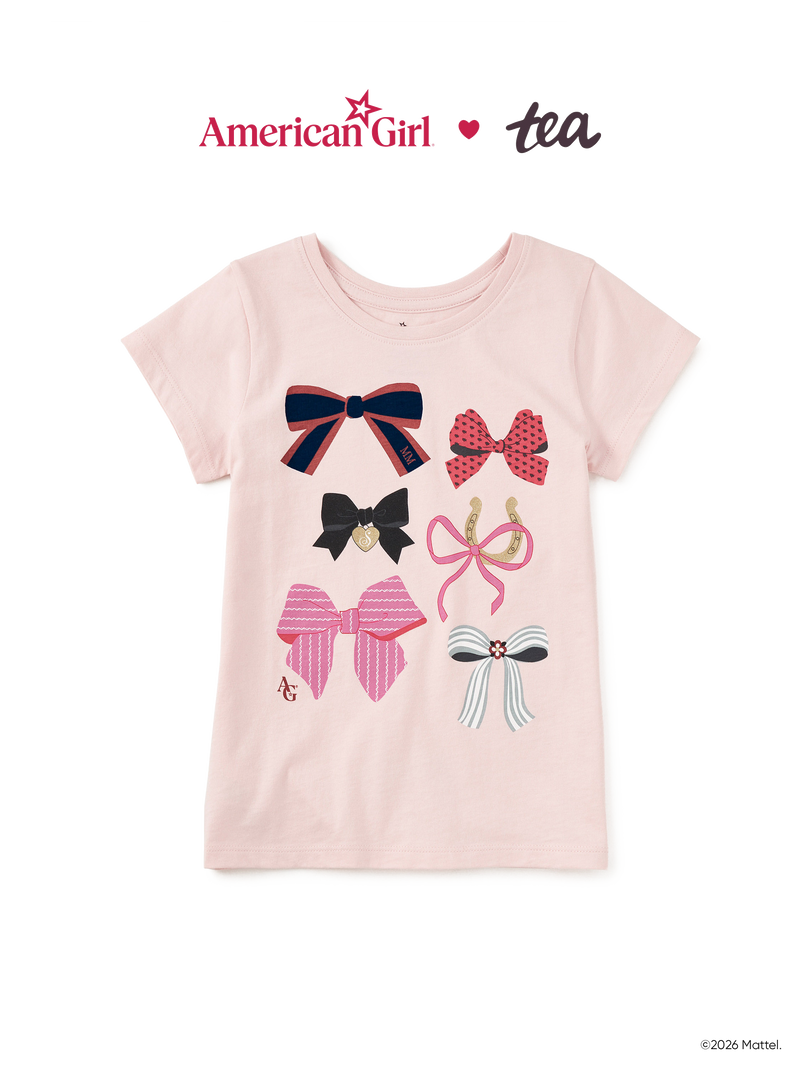 American Girl® Bow Tee in Pink Tulle - View 1