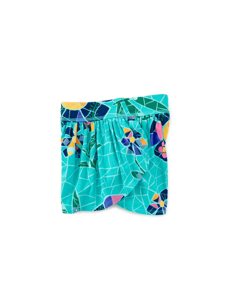 Sporty Petal Shorts in Mosaic Floral - View 2