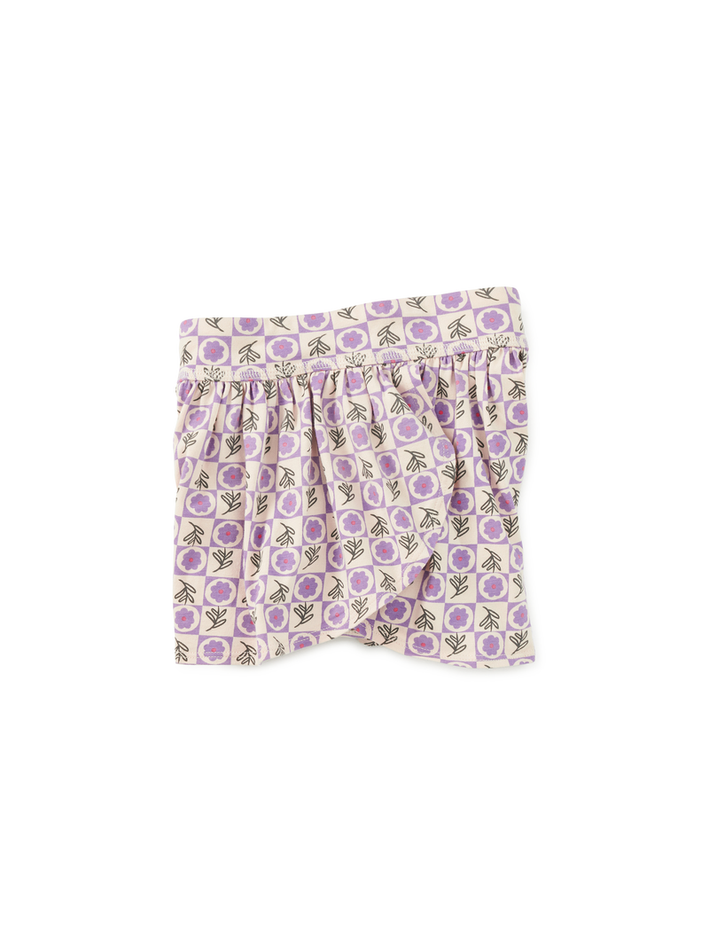 Sporty Petal Shorts in Tile Floral - View 2