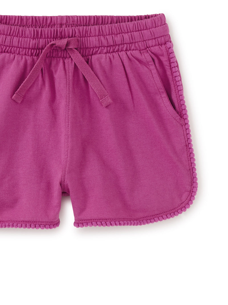 Pom-Pom Shorts in Mulberry - View 2