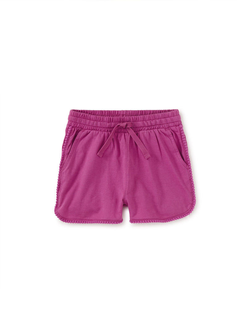 Pom-Pom Shorts in Mulberry - View 1