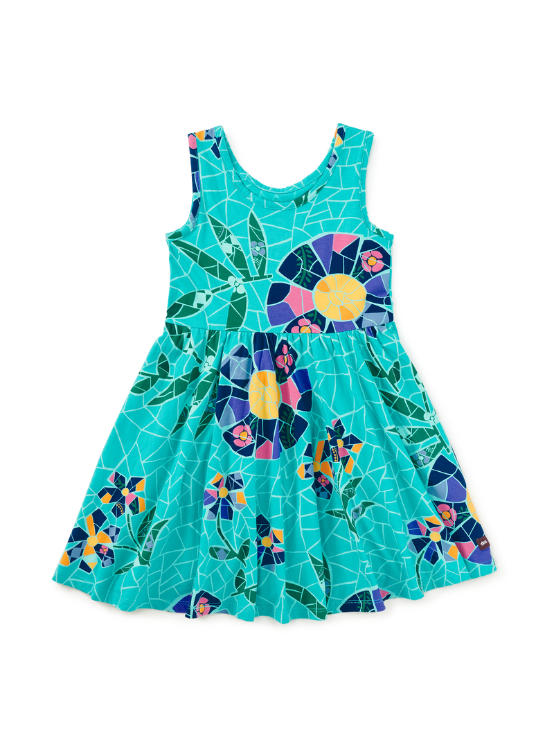 Sleeveless Ballet Dress in Mosaic Floral - View 2