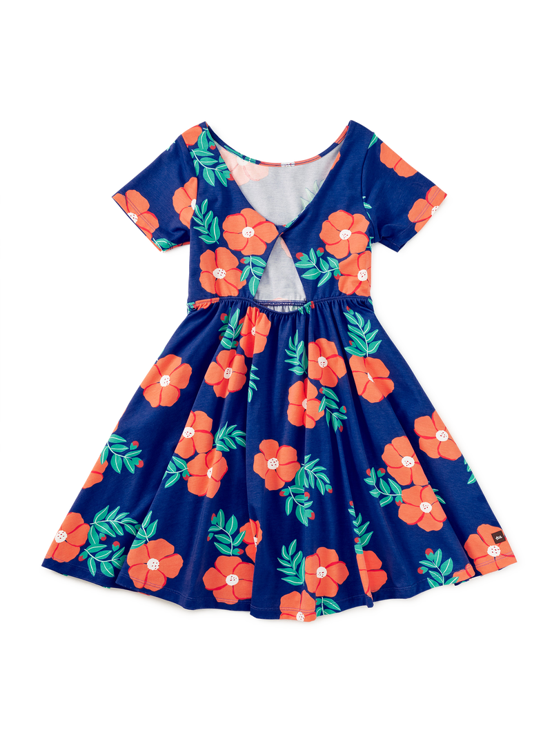 Twist Back Ballet Dress in Rock Rose - View 2