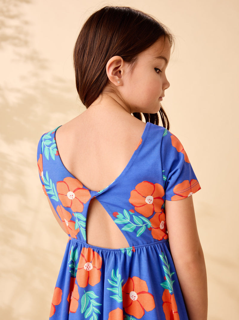 Twist Back Ballet Dress in Rock Rose - View 2