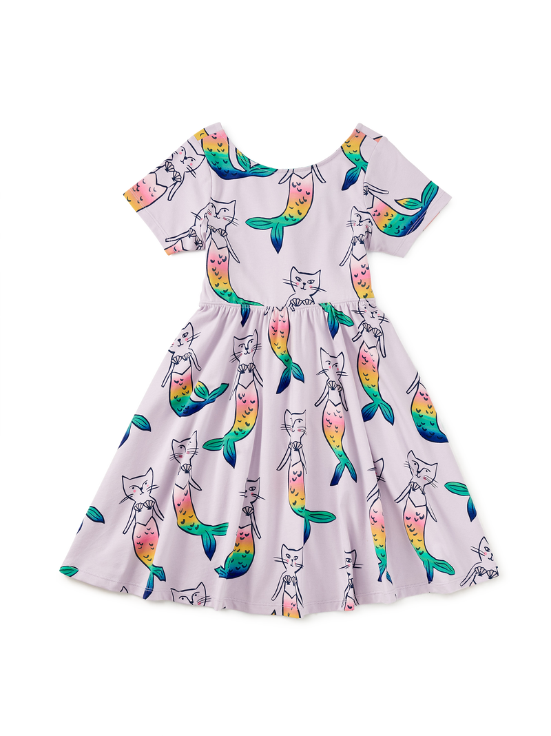 Twist Back Ballet Dress in Mercat - View 1