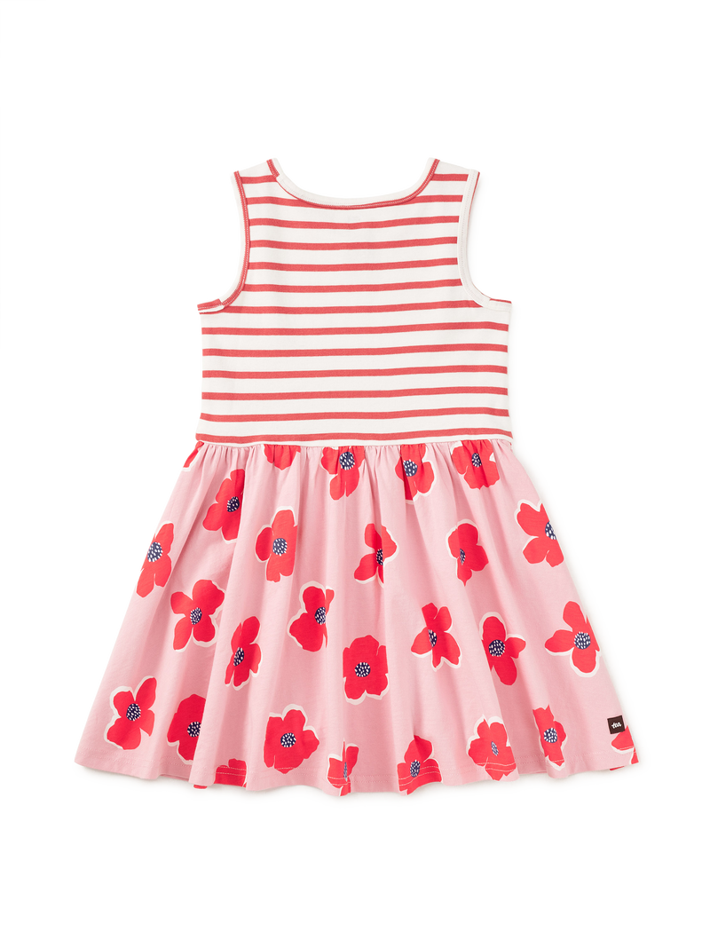Print Mix Tank Skirted Dress in Rock Floral - View 2