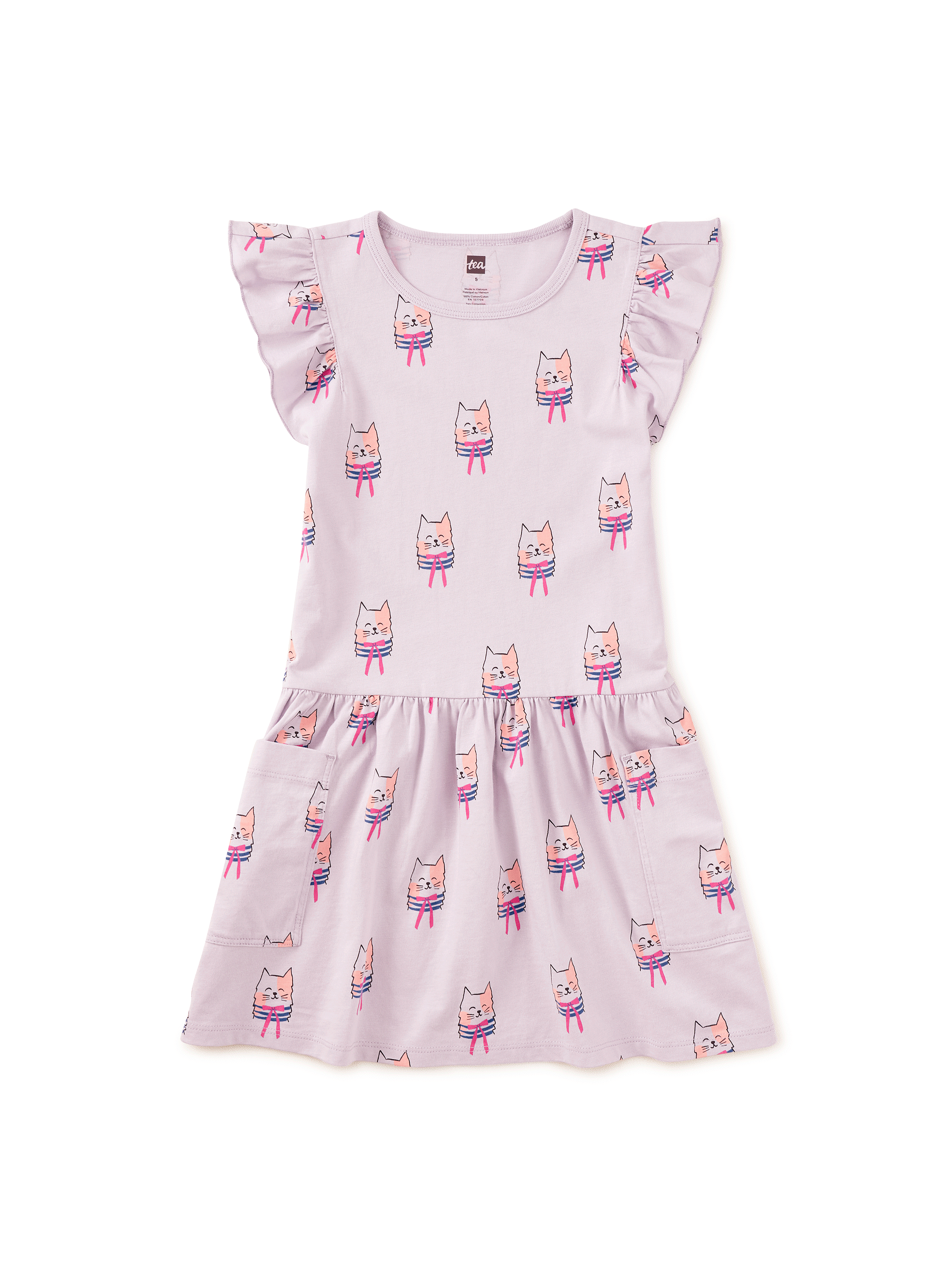 Flutter Sleeve Pocket Dress