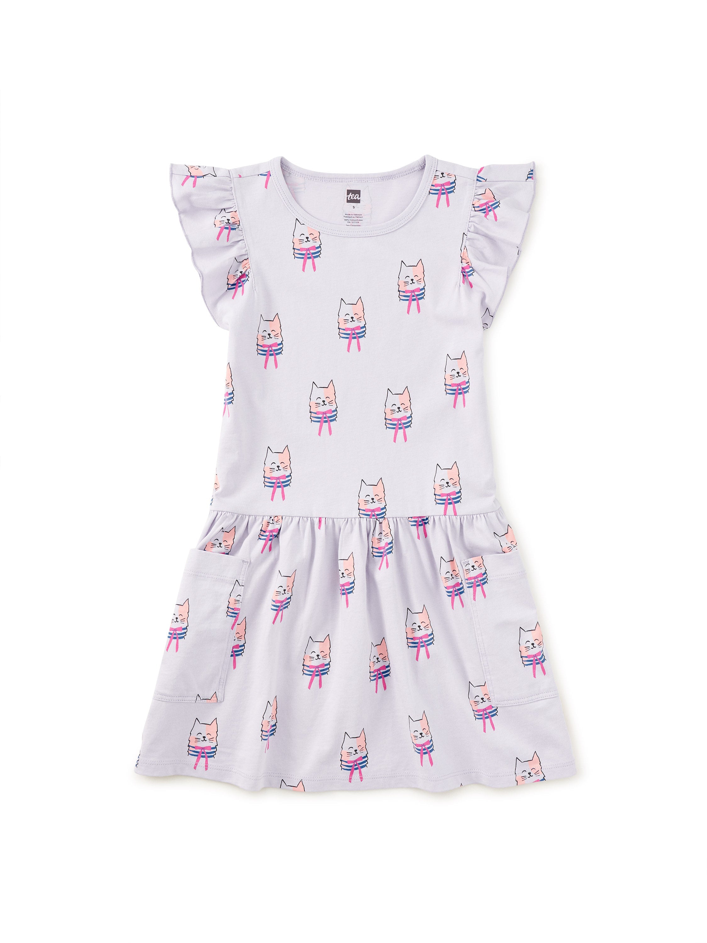 Flutter Sleeve Pocket Dress