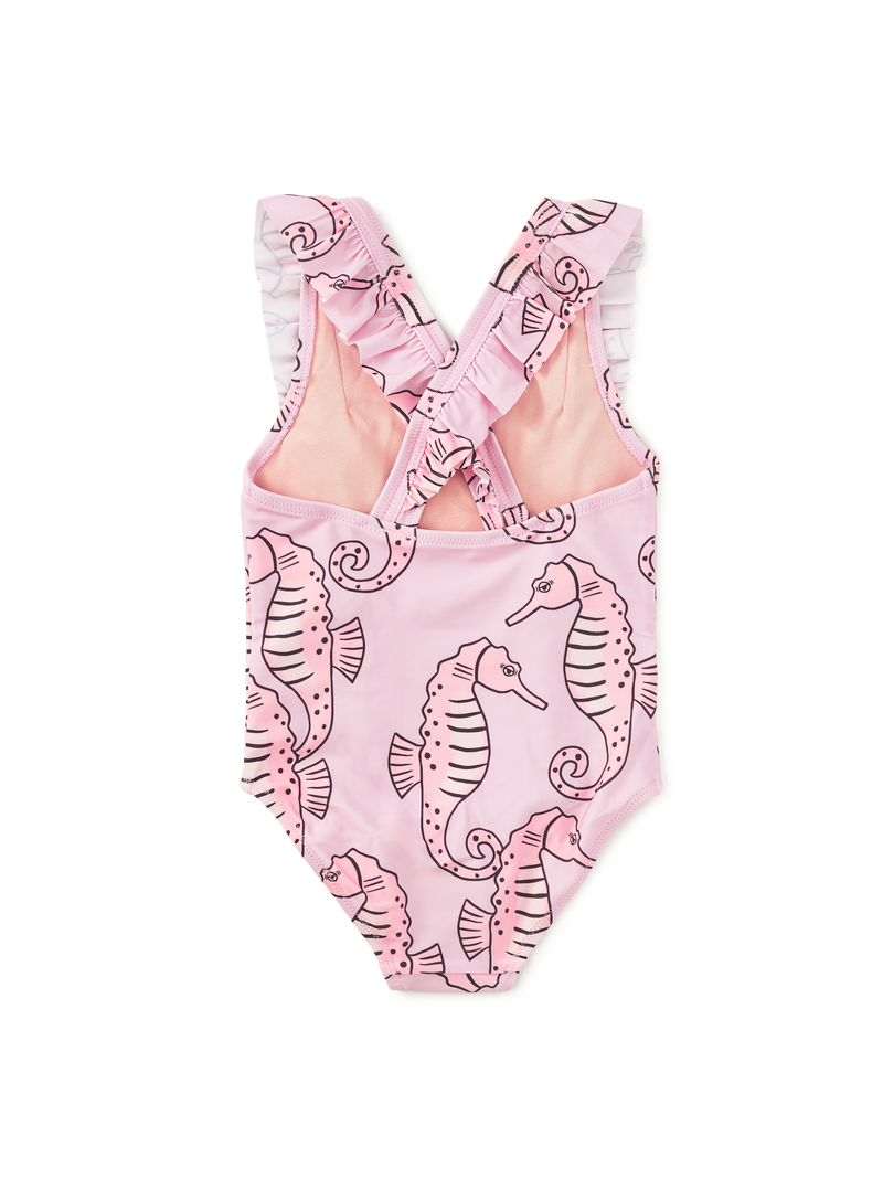 Ruffle One-Piece Swimsuit in Caballito De Mar - View 2