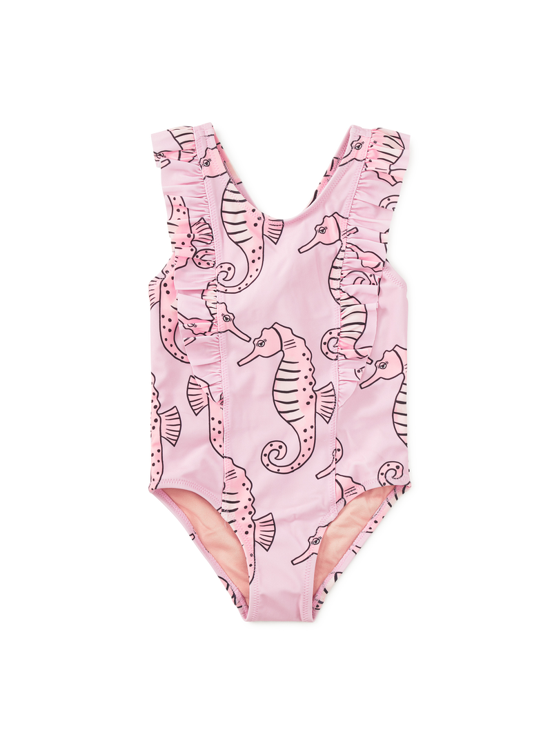 Ruffle One-Piece Swimsuit in Caballito De Mar - View 1